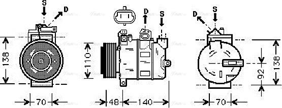 Ava Quality Cooling OLAK356 - Kompressori, ilmastointilaite inparts.fi