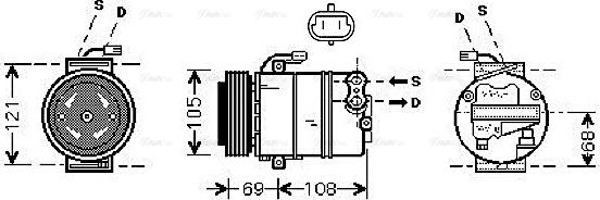 Ava Quality Cooling OL K358 - Kompressori, ilmastointilaite inparts.fi