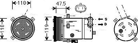 Ava Quality Cooling OLAK277 - Kompressori, ilmastointilaite inparts.fi