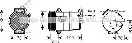 Ava Quality Cooling OL K498 - Kompressori, ilmastointilaite inparts.fi