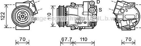 Ava Quality Cooling OLK608 - Kompressori, ilmastointilaite inparts.fi