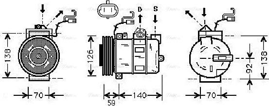 Ava Quality Cooling OL K327 - Kompressori, ilmastointilaite inparts.fi