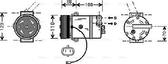 Ava Quality Cooling OL K287 - Kompressori, ilmastointilaite inparts.fi