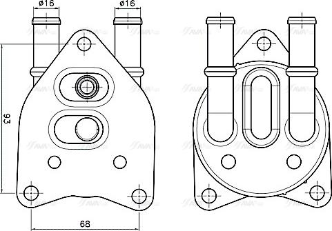 Ava Quality Cooling PE3432 - Öljynjäähdytin, autom. vaihteisto inparts.fi