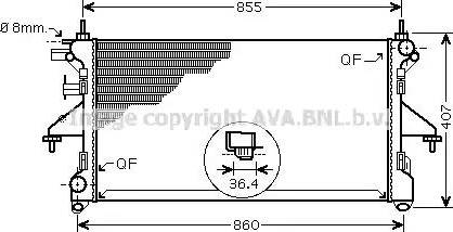 Ava Quality Cooling PE 2304 - Jäähdytin,moottorin jäähdytys inparts.fi