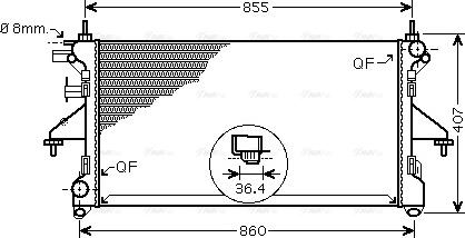 Ava Quality Cooling PE 2305 - Jäähdytin,moottorin jäähdytys inparts.fi