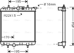 Ava Quality Cooling PE 2243 - Jäähdytin,moottorin jäähdytys inparts.fi