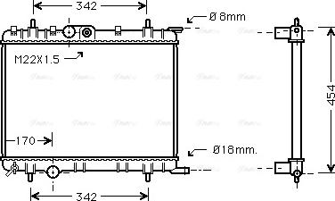 Ava Quality Cooling PEA2206 - Jäähdytin,moottorin jäähdytys inparts.fi