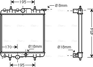 Ava Quality Cooling PEA2224 - Jäähdytin,moottorin jäähdytys inparts.fi