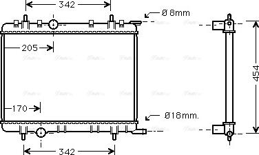 Ava Quality Cooling PEA2221 - Jäähdytin,moottorin jäähdytys inparts.fi