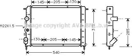 Ava Quality Cooling RTA2258 - Jäähdytin,moottorin jäähdytys inparts.fi