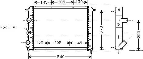 Ava Quality Cooling RT 2258 - Jäähdytin,moottorin jäähdytys inparts.fi