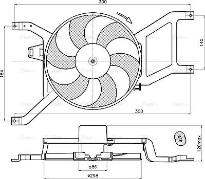 Ava Quality Cooling RT7685 - Tuuletin, moottorin jäähdytys inparts.fi