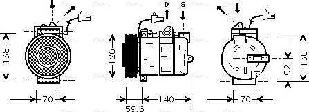 Ava Quality Cooling SBAK054 - Kompressori, ilmastointilaite inparts.fi