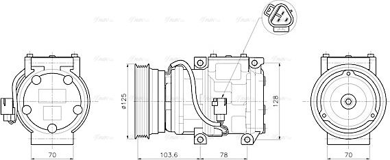 Ava Quality Cooling TOAK798 - Kompressori, ilmastointilaite inparts.fi