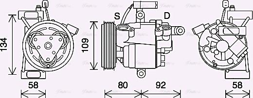 Ava Quality Cooling TOAK734 - Kompressori, ilmastointilaite inparts.fi