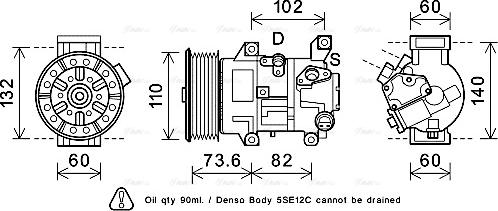 Ava Quality Cooling TOK683 - Kompressori, ilmastointilaite inparts.fi