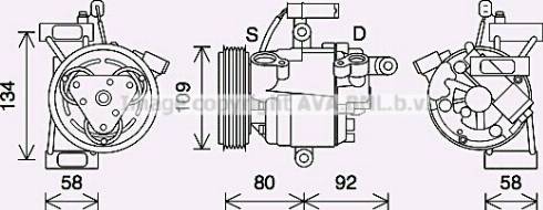 Ava Quality Cooling TOK734 - Kompressori, ilmastointilaite inparts.fi