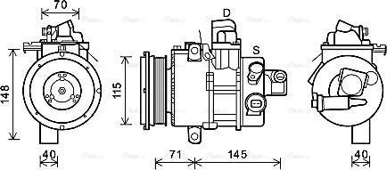 Ava Quality Cooling TOK725 - Kompressori, ilmastointilaite inparts.fi