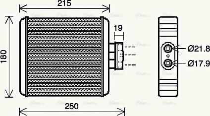 Ava Quality Cooling VN6196 - Lämmityslaitteen kenno inparts.fi