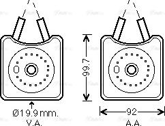 Ava Quality Cooling VN3215 - Moottoriöljyn jäähdytin inparts.fi