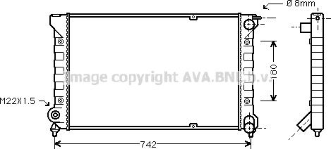 Ava Quality Cooling VN2041 - Jäähdytin,moottorin jäähdytys inparts.fi