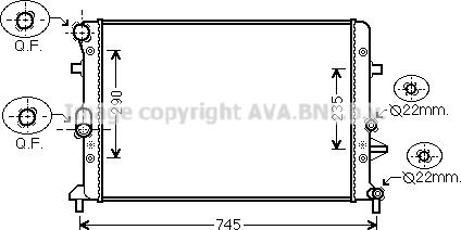 Ava Quality Cooling VN2289 - Jäähdytin,moottorin jäähdytys inparts.fi