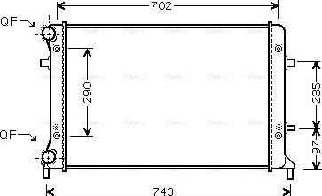 Ava Quality Cooling VN2228 - Jäähdytin,moottorin jäähdytys inparts.fi