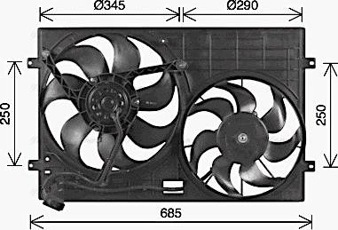 Ava Quality Cooling VN7543 - Tuuletin, moottorin jäähdytys inparts.fi