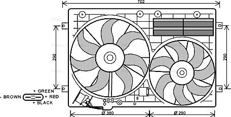 Ava Quality Cooling VN7529 - Tuuletin, moottorin jäähdytys inparts.fi