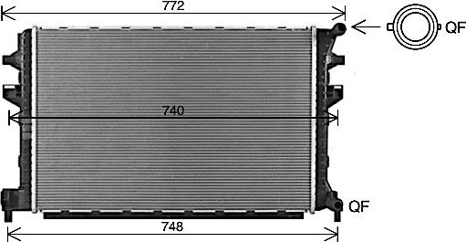 Ava Quality Cooling VNA2383 - Jäähdytin,moottorin jäähdytys inparts.fi