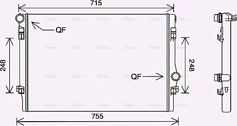 Ava Quality Cooling VNA2336 - Jäähdytin,moottorin jäähdytys inparts.fi