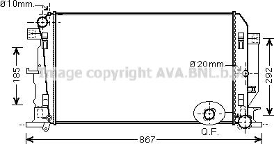 Ava Quality Cooling VNA2282 - Jäähdytin,moottorin jäähdytys inparts.fi