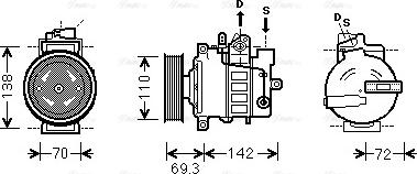 Ava Quality Cooling VNK318 - Kompressori, ilmastointilaite inparts.fi