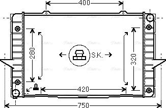 Ava Quality Cooling VO 2093 - Jäähdytin,moottorin jäähdytys inparts.fi