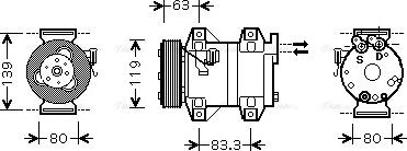 Ava Quality Cooling VO K121 - Kompressori, ilmastointilaite inparts.fi