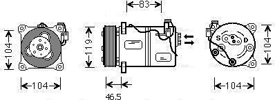 Ava Quality Cooling VO K059 - Kompressori, ilmastointilaite inparts.fi