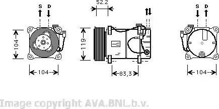 Ava Quality Cooling VO K053 - Kompressori, ilmastointilaite inparts.fi