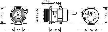 Ava Quality Cooling VO K113 - Kompressori, ilmastointilaite inparts.fi