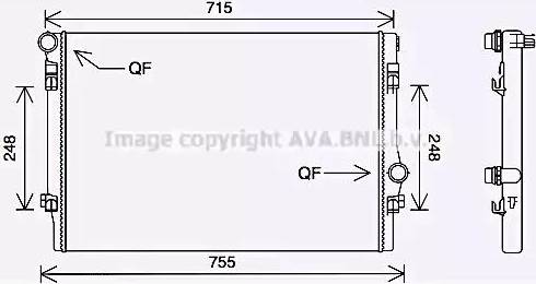 Ava Quality Cooling VW2336 - Jäähdytin,moottorin jäähdytys inparts.fi