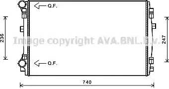 Ava Quality Cooling VW2338 - Jäähdytin,moottorin jäähdytys inparts.fi