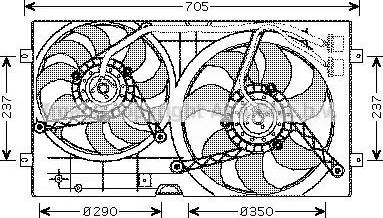 Ava Quality Cooling VW 7503 - Tuuletin, moottorin jäähdytys inparts.fi