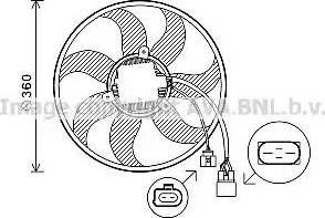 Ava Quality Cooling VW7537 - Tuuletin, moottorin jäähdytys inparts.fi