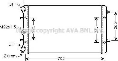 Ava Quality Cooling VWA2174 - Jäähdytin,moottorin jäähdytys inparts.fi