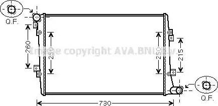 Ava Quality Cooling VWA2255 - Jäähdytin,moottorin jäähdytys inparts.fi