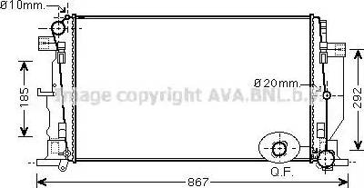 Ava Quality Cooling VWA2279 - Jäähdytin,moottorin jäähdytys inparts.fi