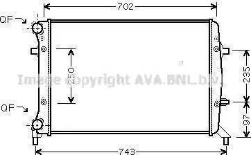 Ava Quality Cooling VW 2224 - Jäähdytin,moottorin jäähdytys inparts.fi