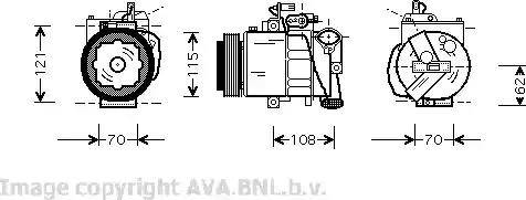 Ava Quality Cooling VW K064 - Kompressori, ilmastointilaite inparts.fi