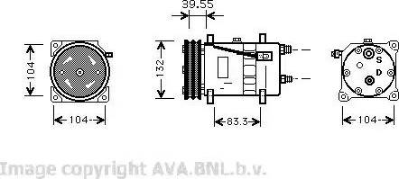 Ava Quality Cooling VW K074 - Kompressori, ilmastointilaite inparts.fi