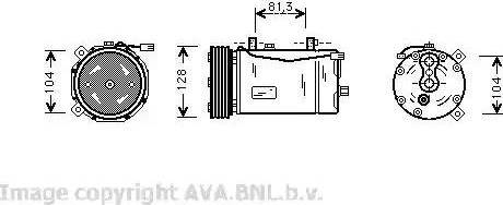 Ava Quality Cooling VW K164 - Kompressori, ilmastointilaite inparts.fi